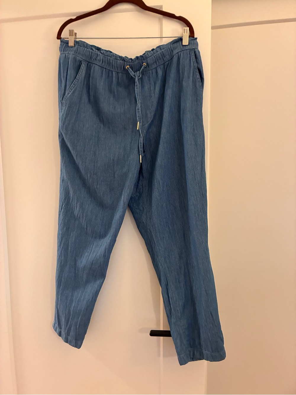 Tommy Hilfiger Blue Ankle-Length Cropped Jeans large